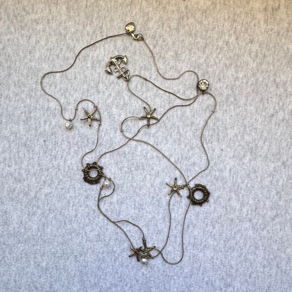 Betsey Johnson Anchors Away Collection Long Nautical Necklace - Picture 4 of 4